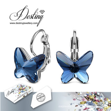 Destin bijoux cristaux de Swarovski papillon boucles d’oreilles